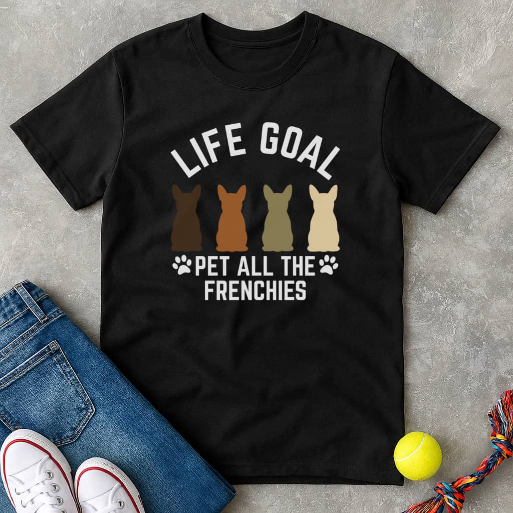 Pet all the frenchies T-Shirt - T-Shirt - Heartfur