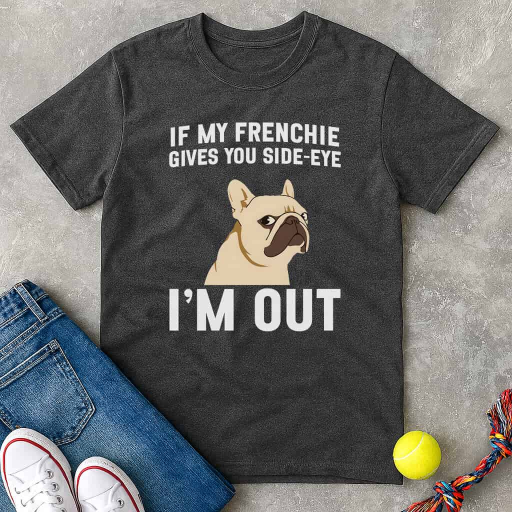 Frenchie side - eye T-Shirt - T-Shirt - Heartfur