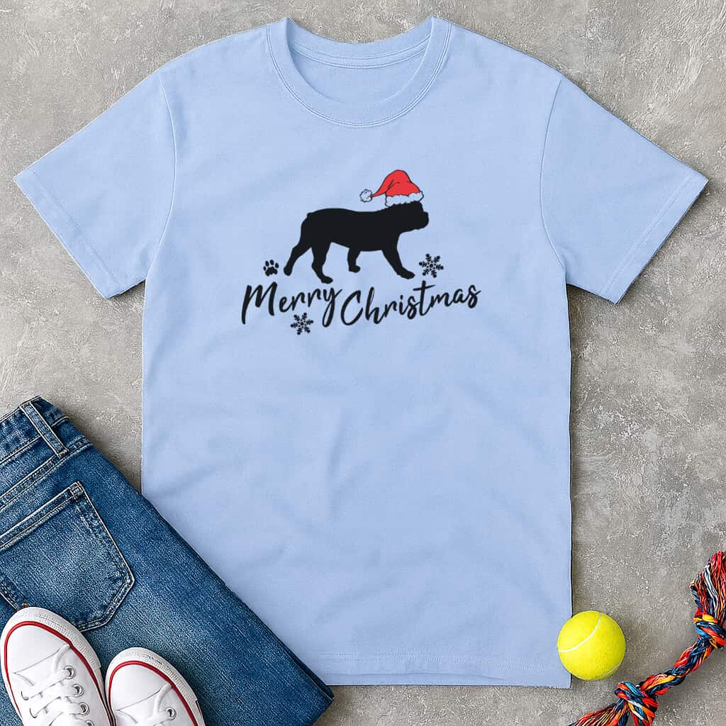 merry christmas frenchie T-Shirt - T-Shirt - Heartfur