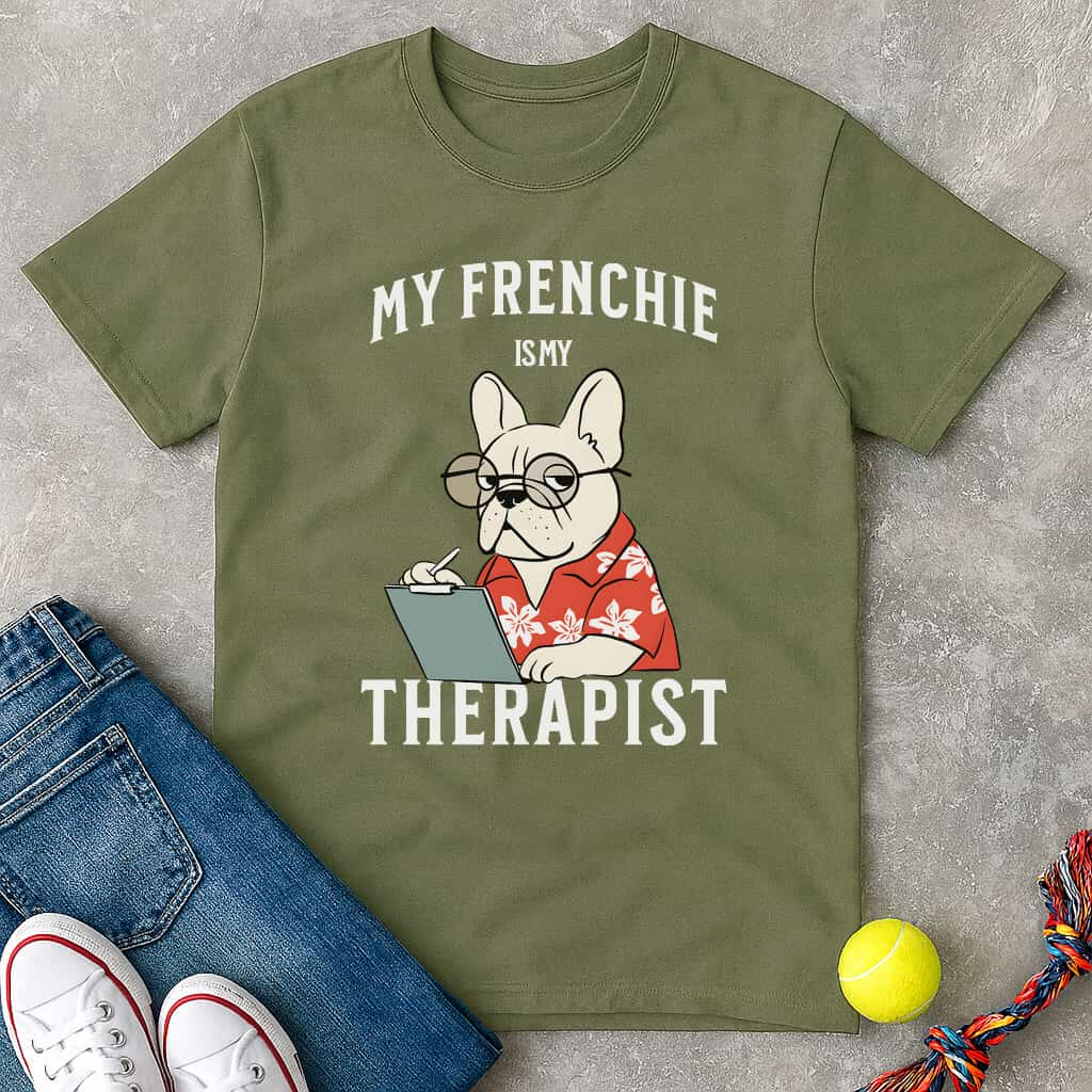 My Frenchie is My Therapist T-Shirt - T-Shirt - Heartfur
