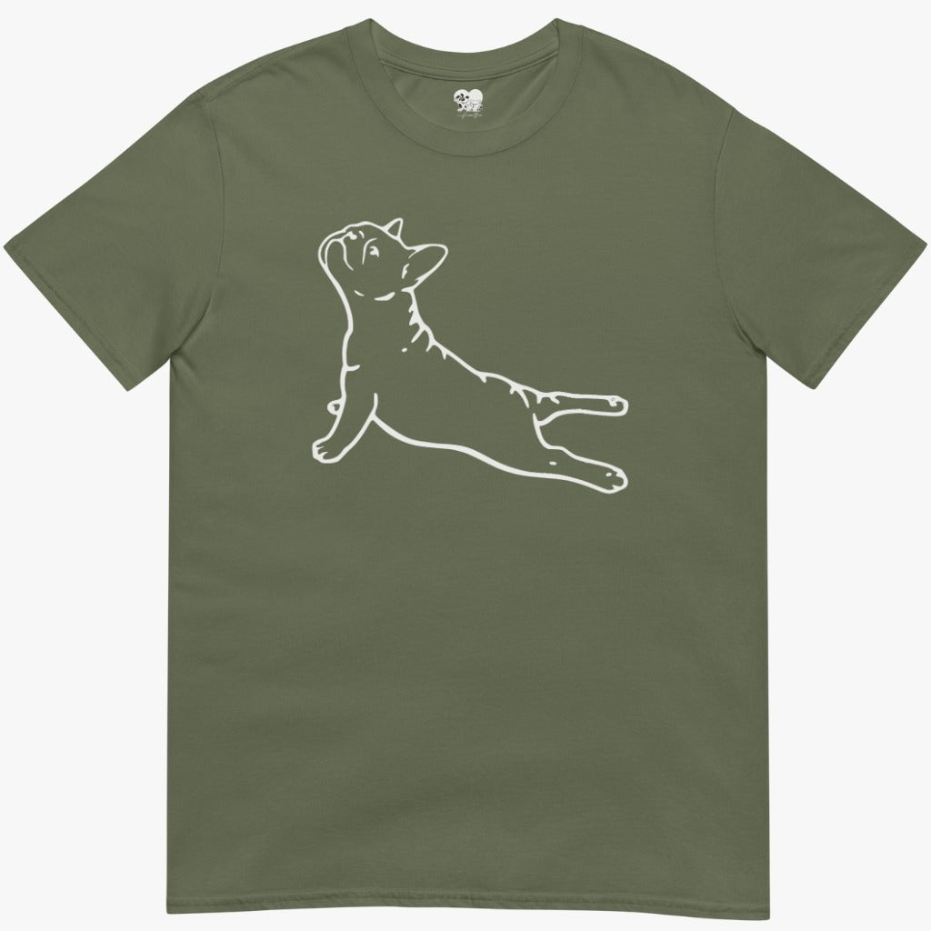 frenchie yoga T-Shirt