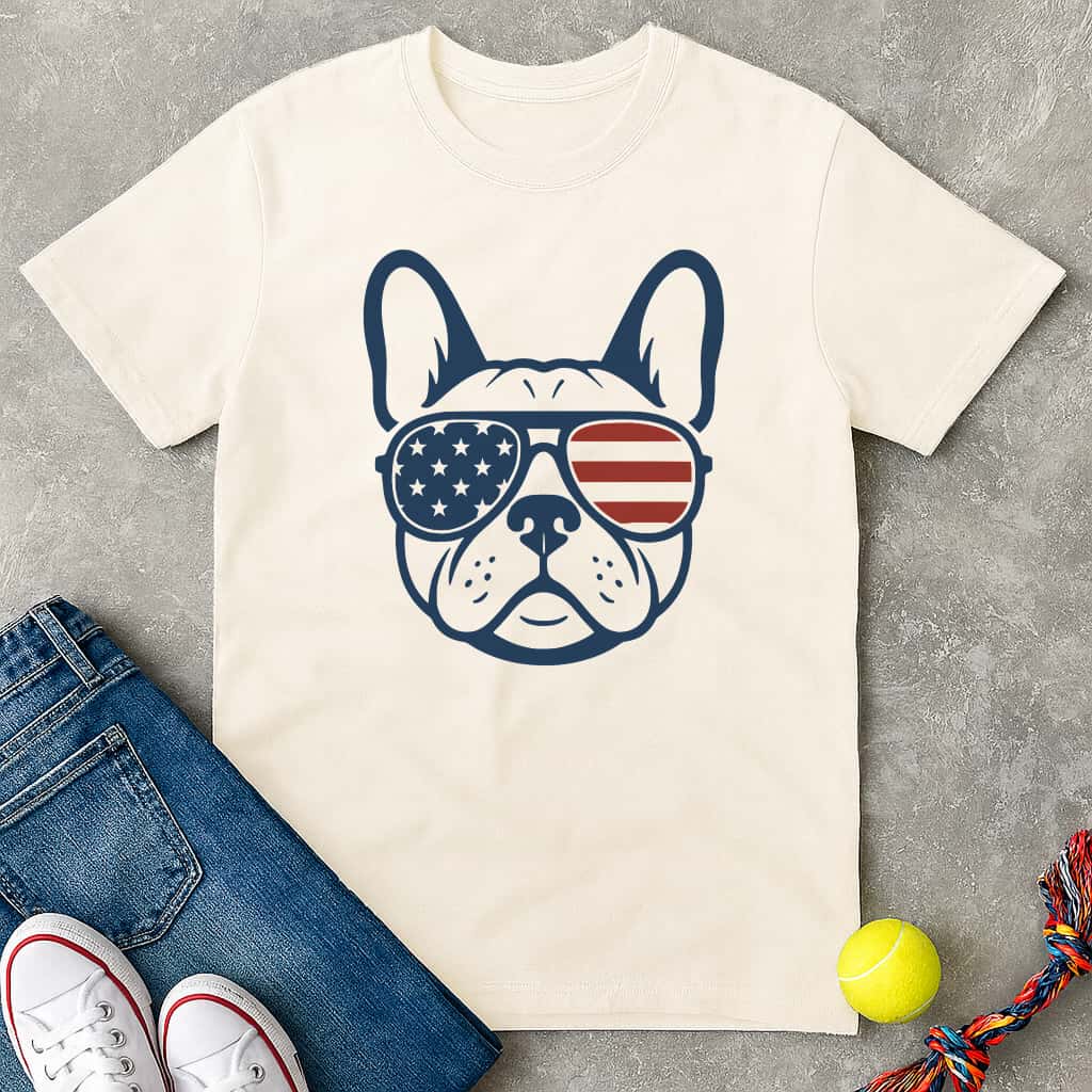 Patriotic Frenchie T-Shirt - T-Shirt - Heartfur