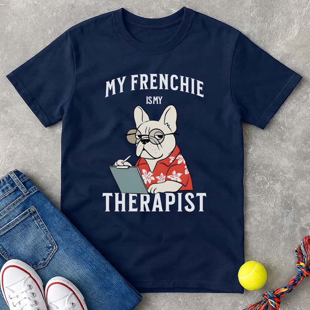 My Frenchie is My Therapist T-Shirt - T-Shirt - Heartfur