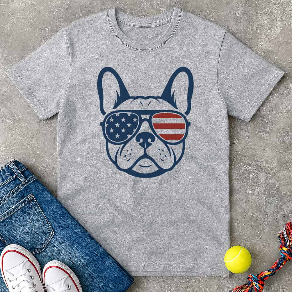 Patriotic Frenchie T-Shirt - T-Shirt - Heartfur