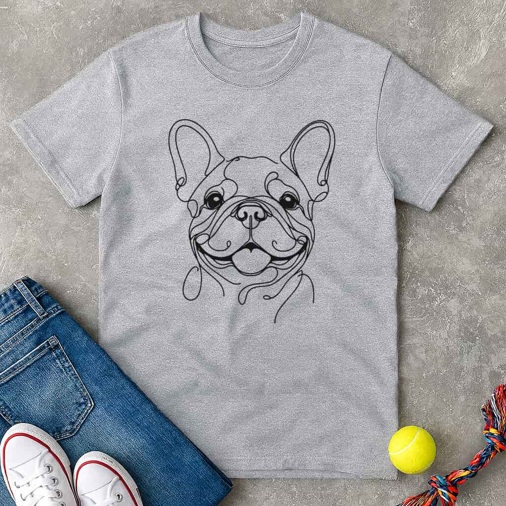 Smiling frenchie T-Shirt - T-Shirt - Heartfur