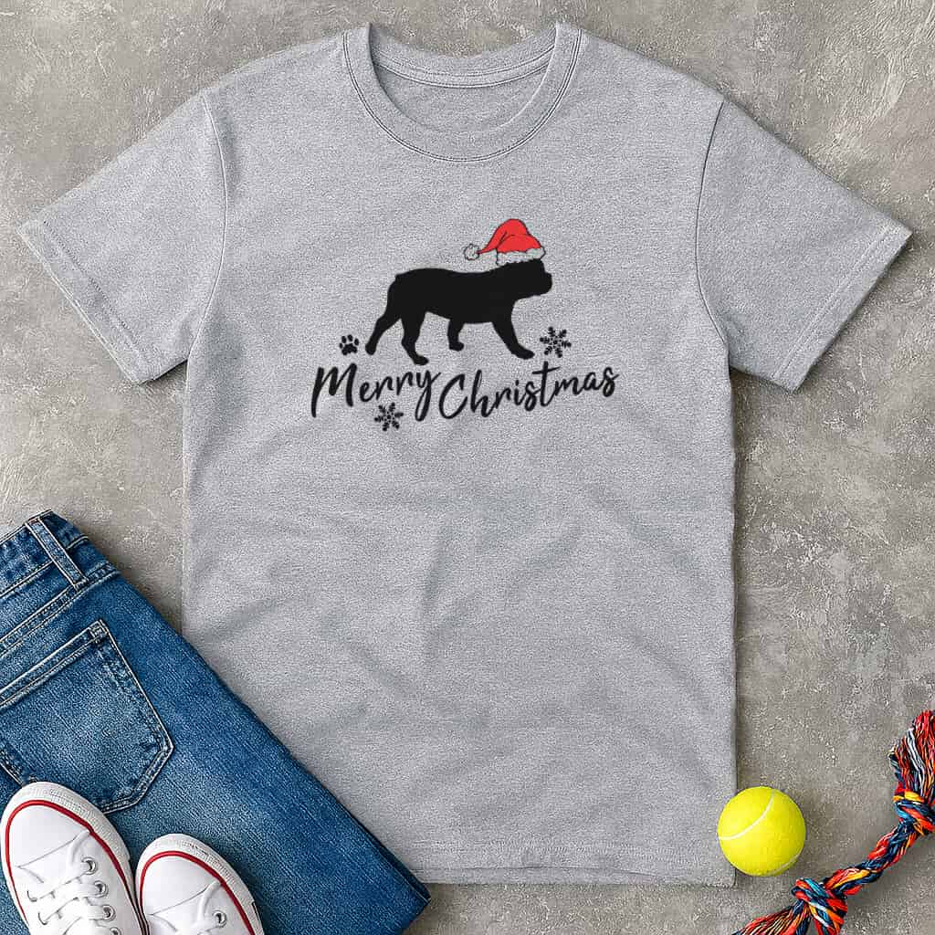 merry christmas frenchie T-Shirt - T-Shirt - Heartfur