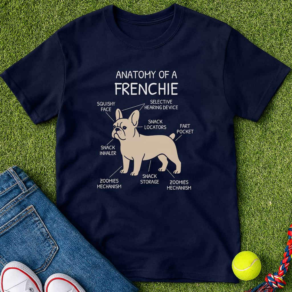 anatomy of a frenchie T-Shirt Navy / S Heartfur