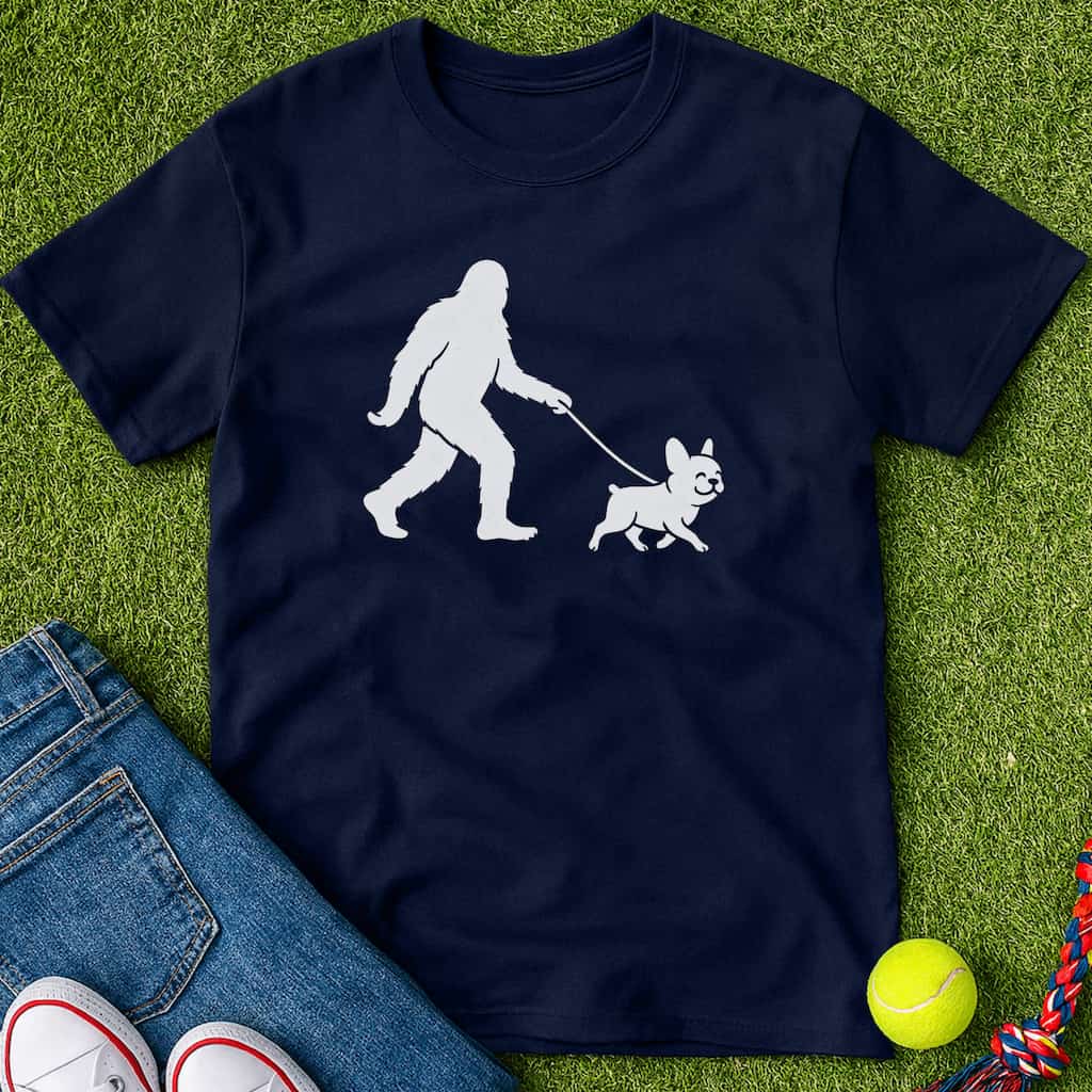 Bigfoot Walking frenchie T-Shirt Navy / S Heartfur
