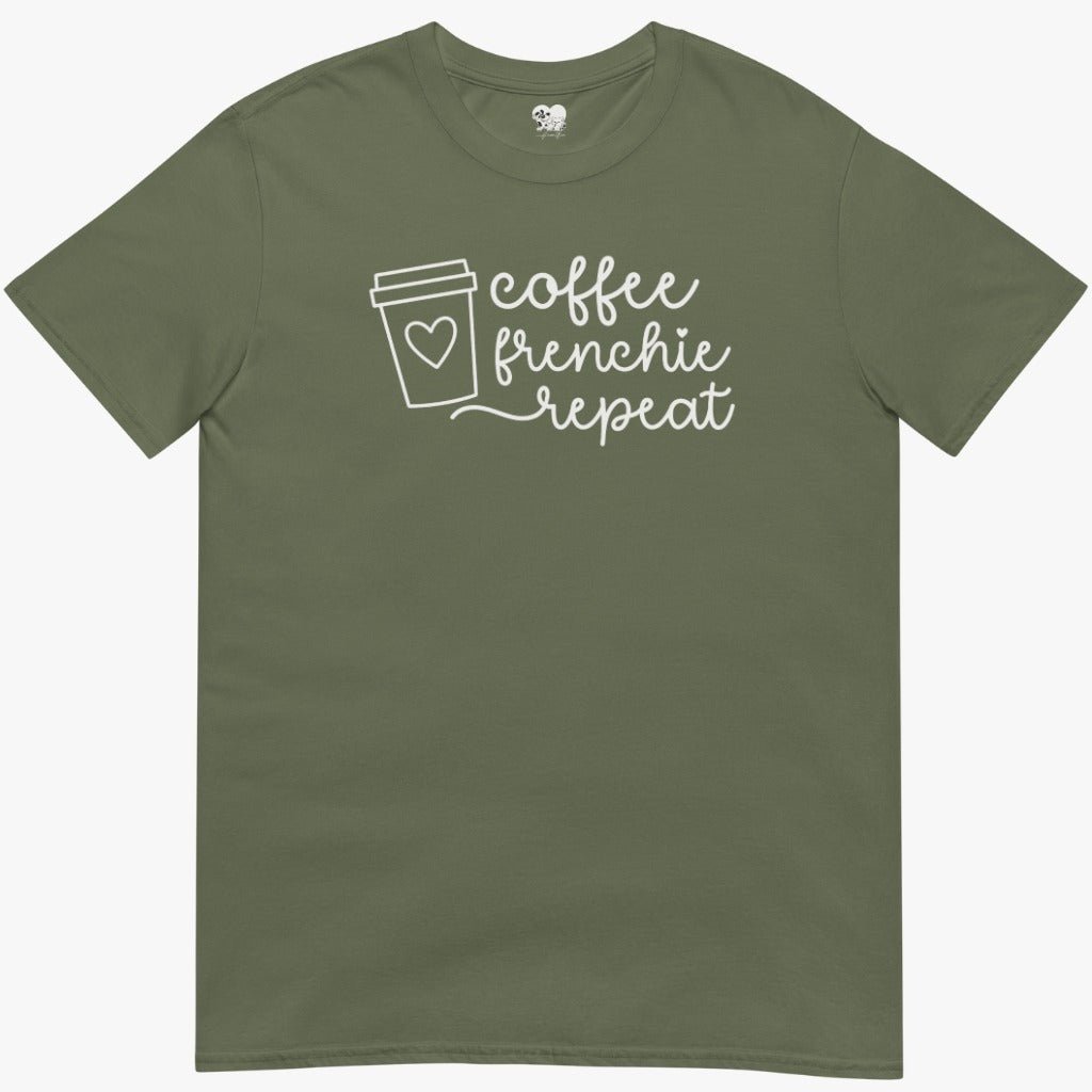 Coffee, Frenchie, Repeat. T-Shirt