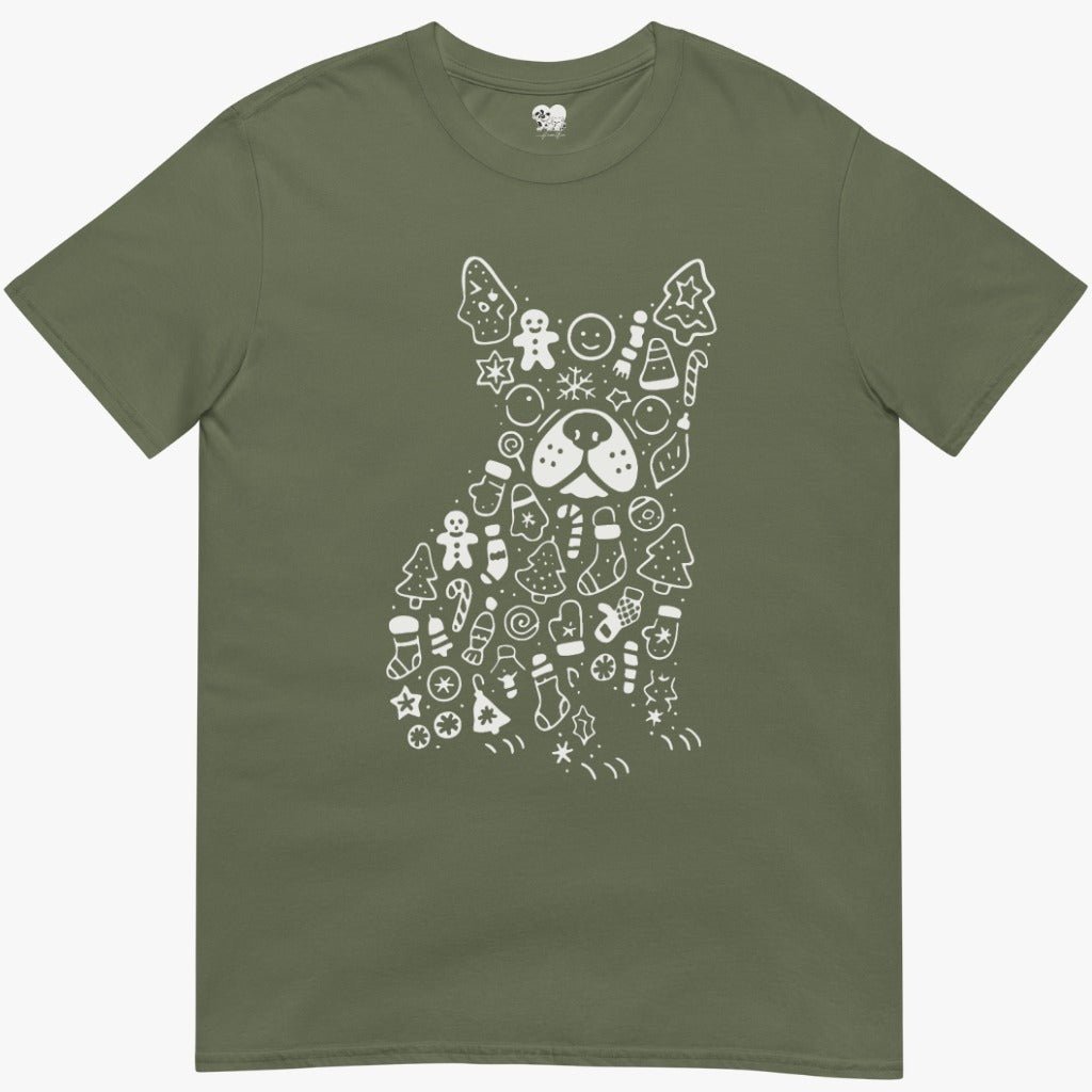 cute christmas Frenchie T-Shirt