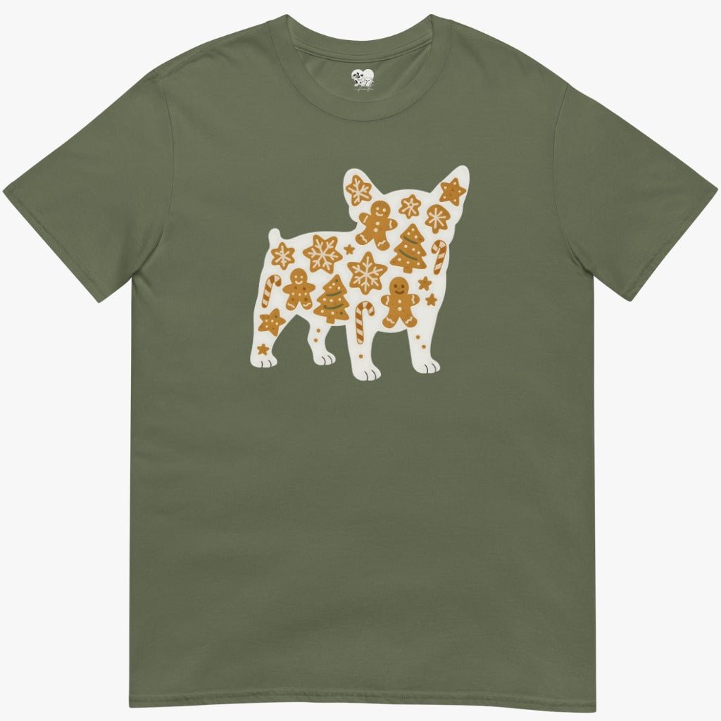 Frenchie christmas cookies silhouette T-Shirt
