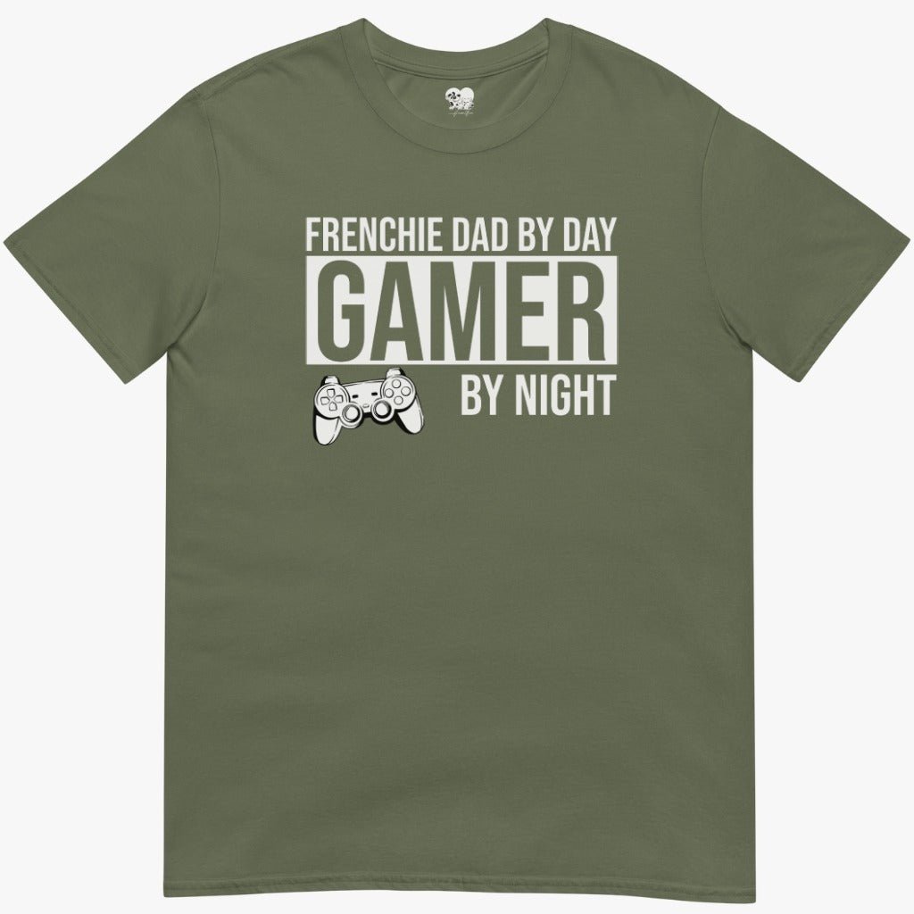 frenchie dad by day T-Shirt