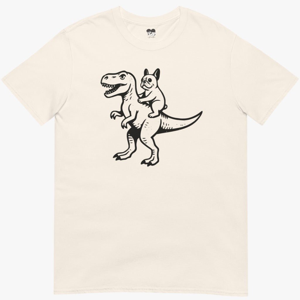 Frenchie riding dino T-Shirt