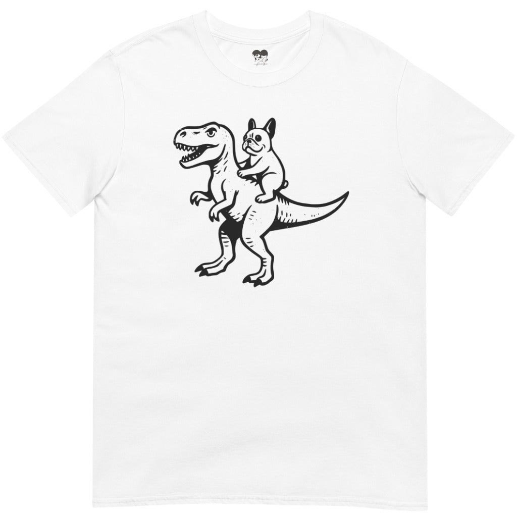 Frenchie riding dino T-Shirt