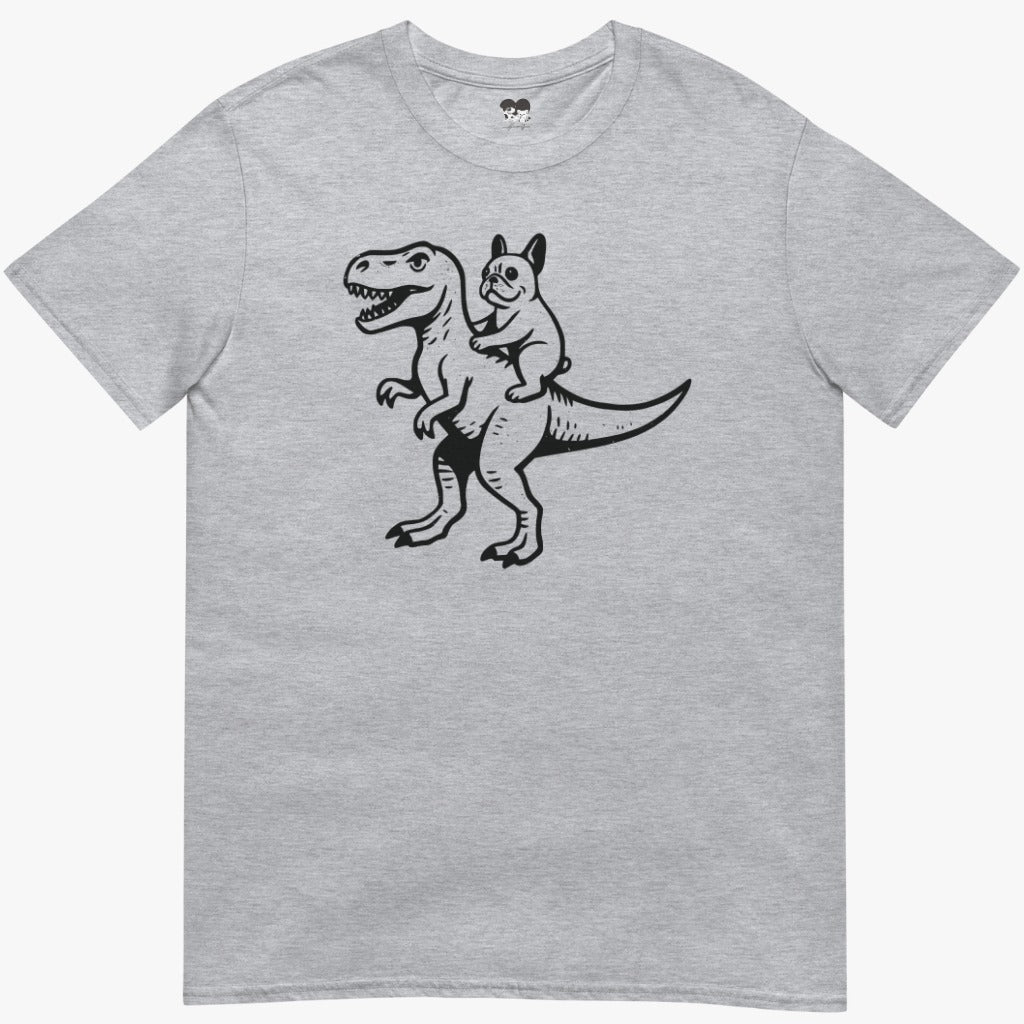 Frenchie riding dino T-Shirt