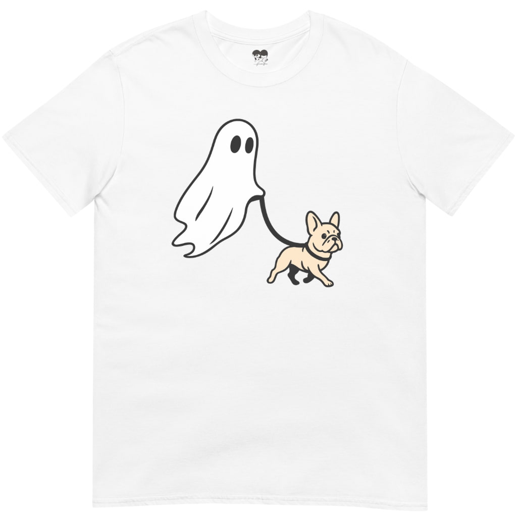Ghost walking frenchie T-Shirt - T-Shirt - Heartfur