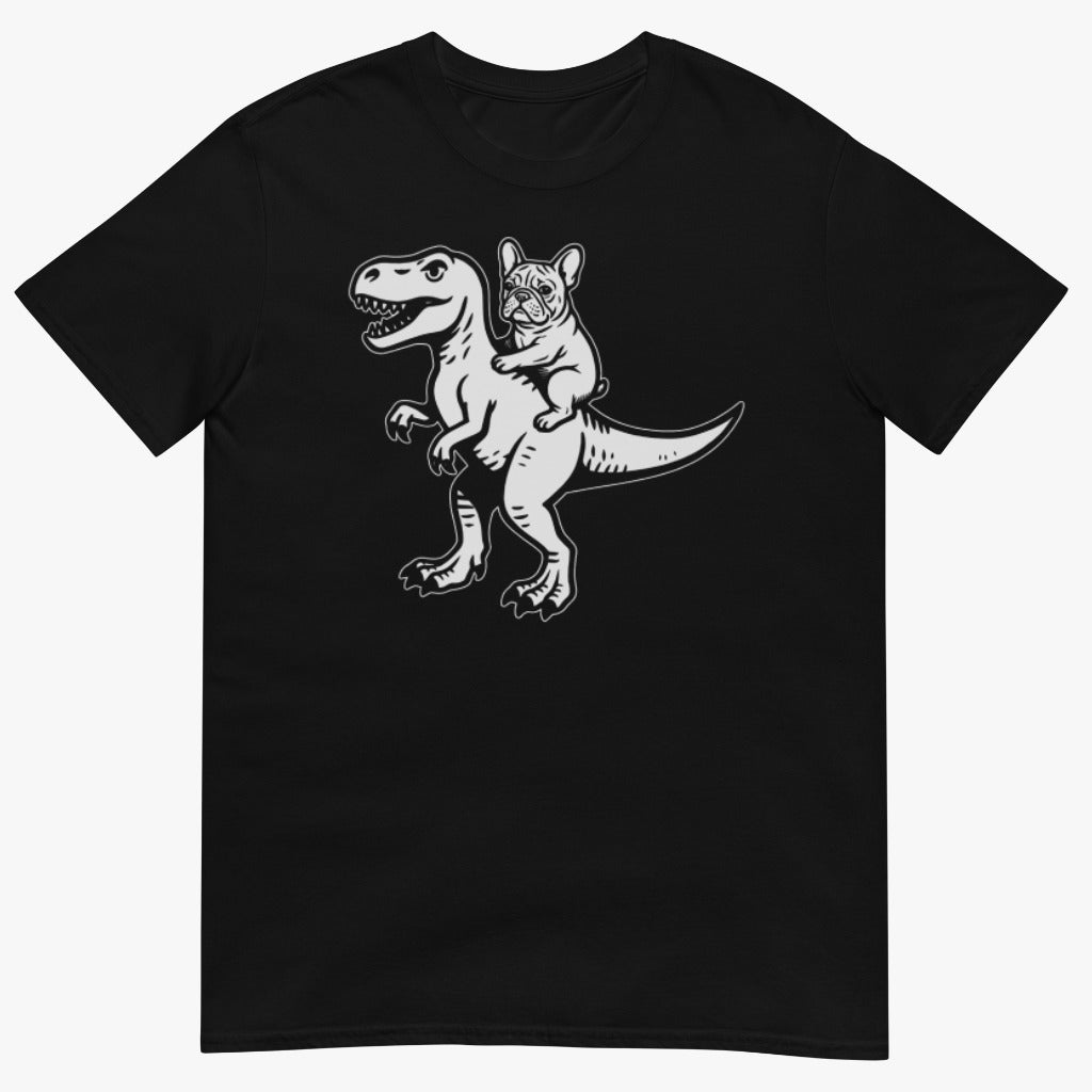 Frenchie riding dino T-Shirt