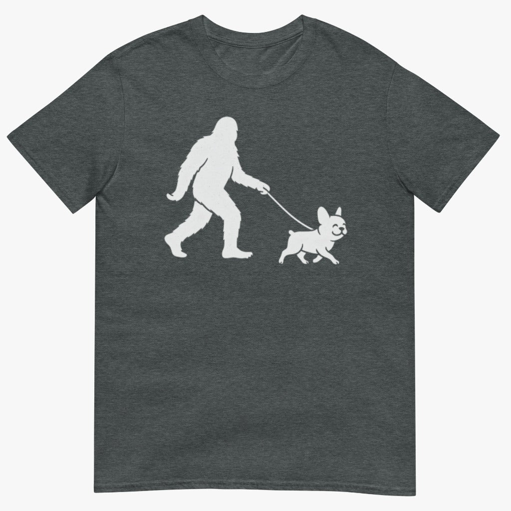 Bigfoot Walking frenchie T-Shirt