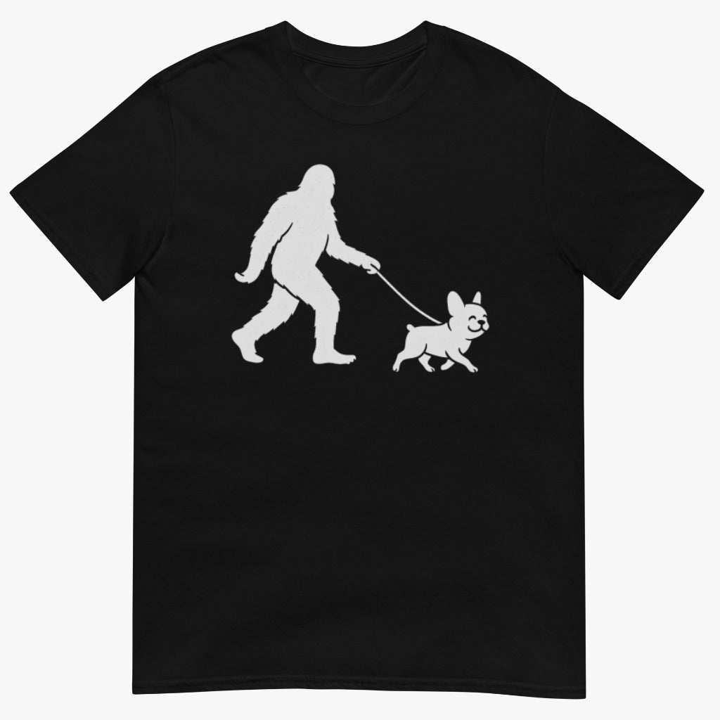 Bigfoot Walking frenchie T-Shirt