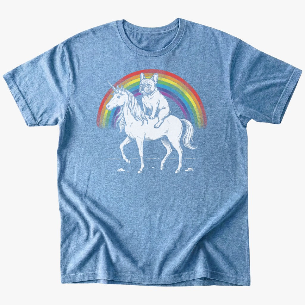 Frenchie Riding Unicorn T-Shirt