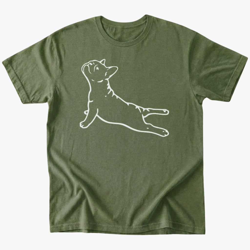 frenchie yoga T-Shirt