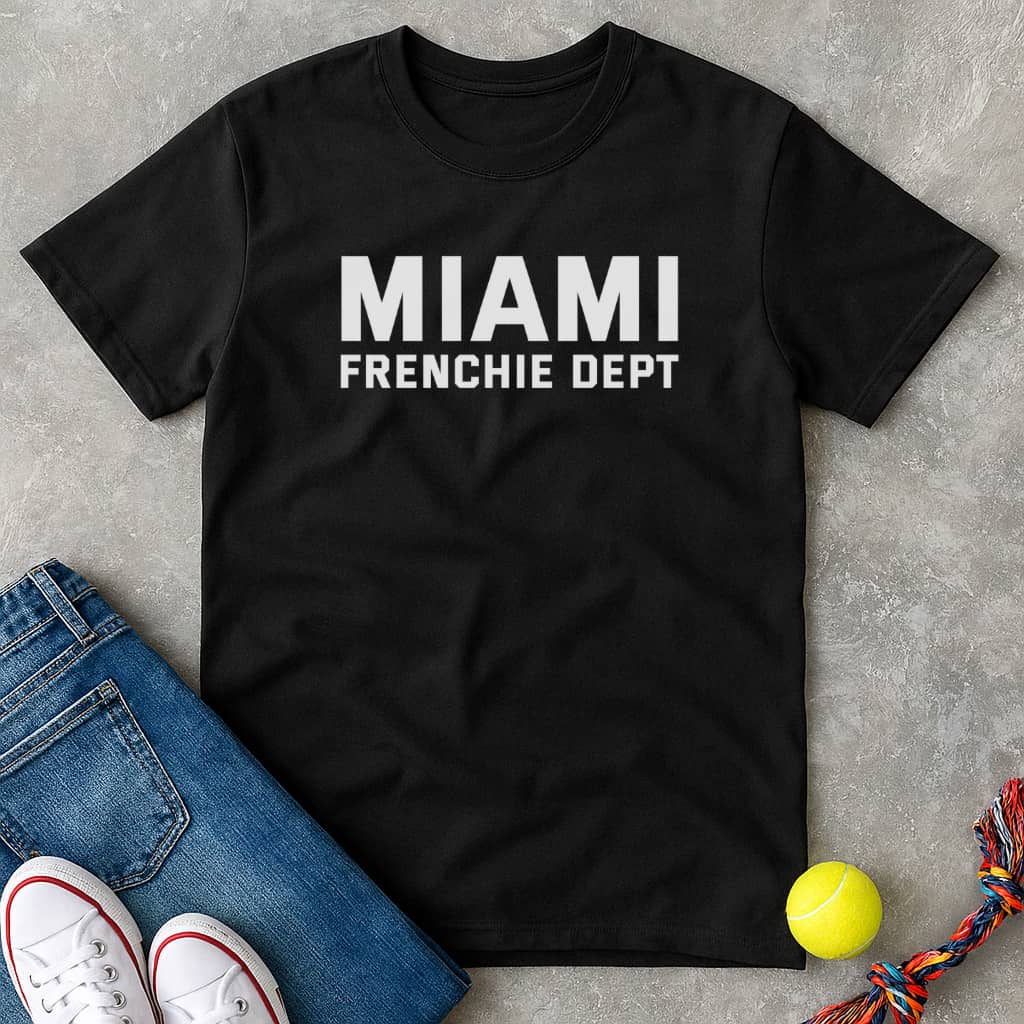 Miami frenchie dept T-Shirt - T-Shirt - Heartfur