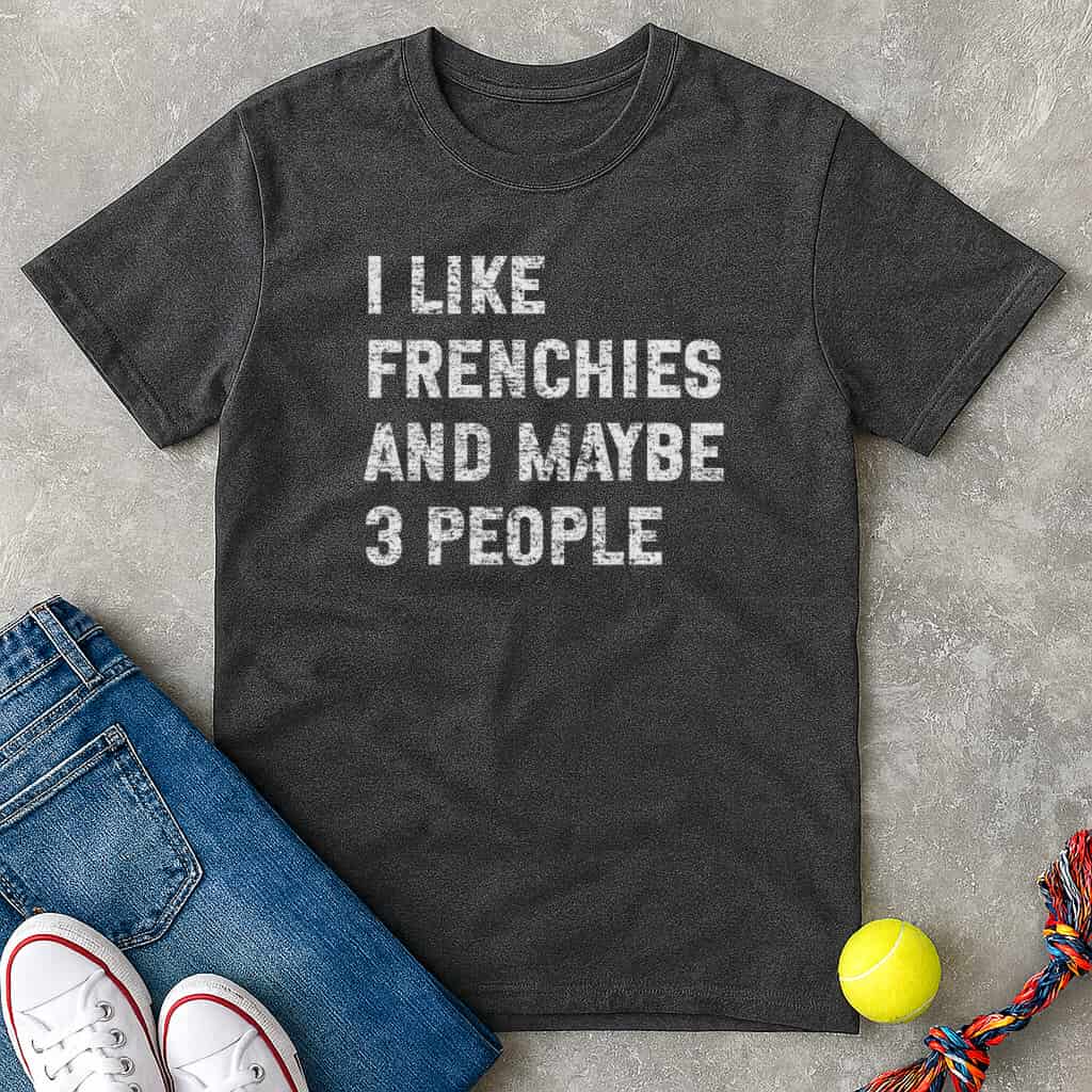 I like frenchies and maybe 3 people T-Shirt - T-Shirt - Heartfur