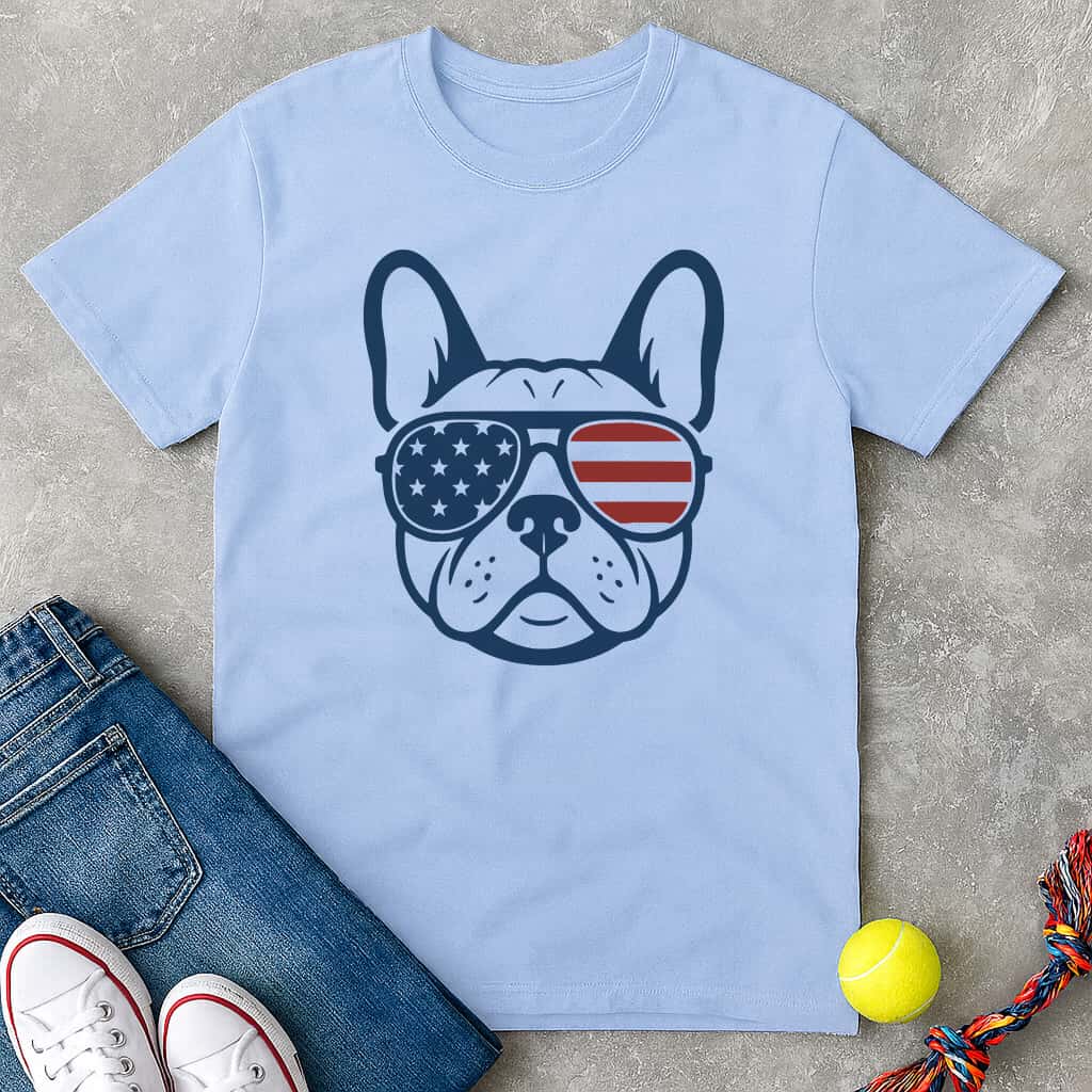 Patriotic Frenchie T-Shirt - T-Shirt - Heartfur
