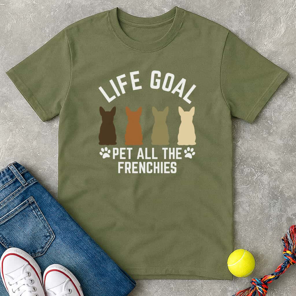 Pet all the frenchies T-Shirt - T-Shirt - Heartfur