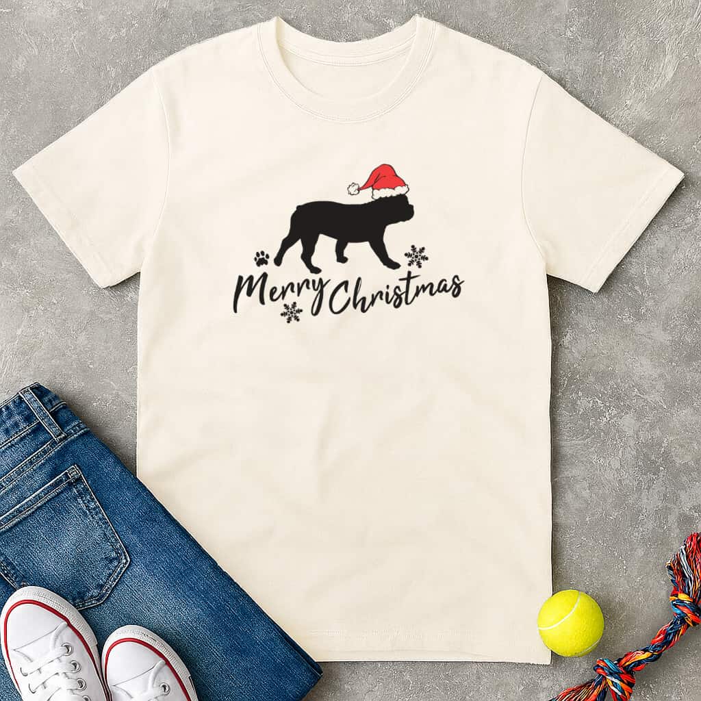 merry christmas frenchie T-Shirt - T-Shirt - Heartfur