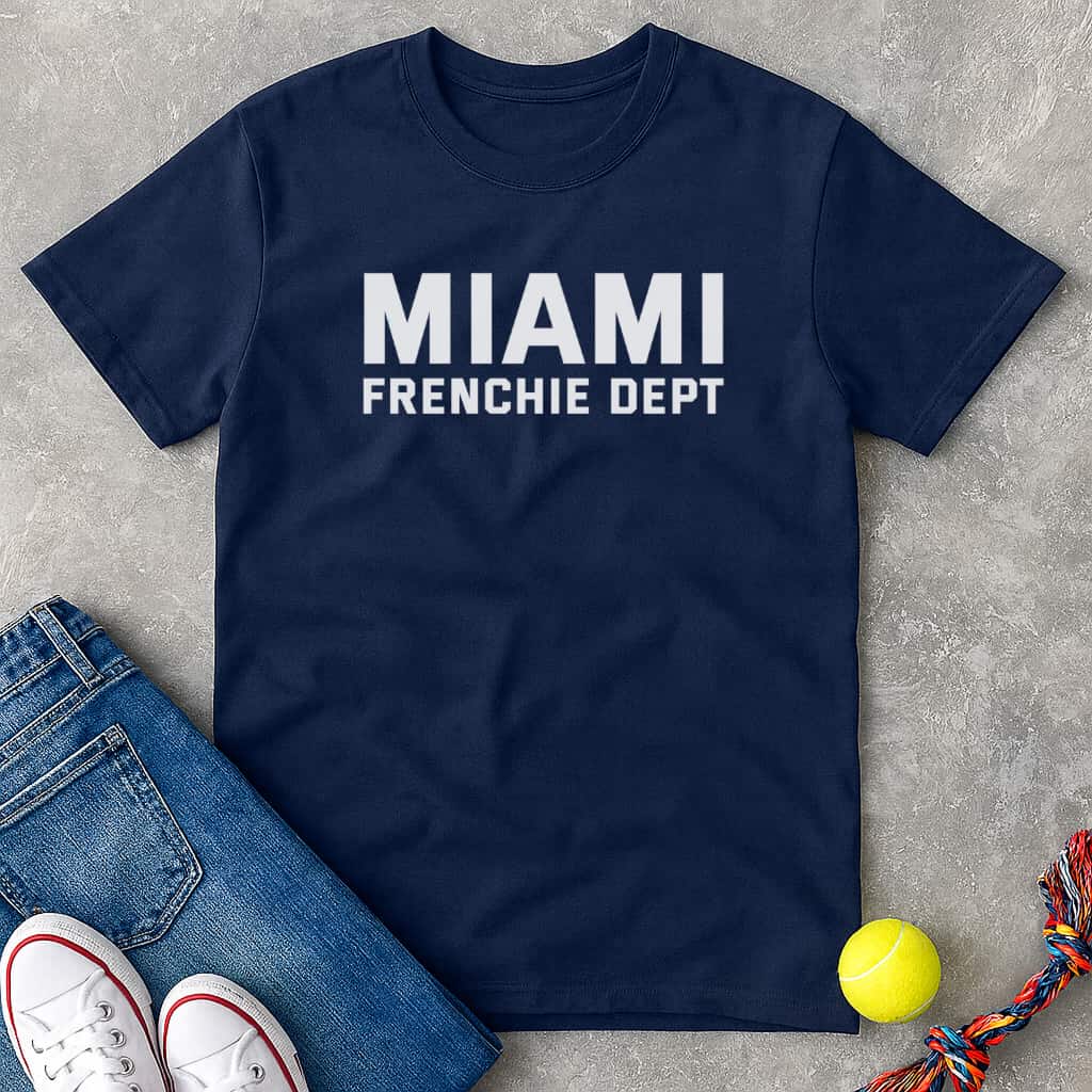 Miami frenchie dept T-Shirt - T-Shirt - Heartfur