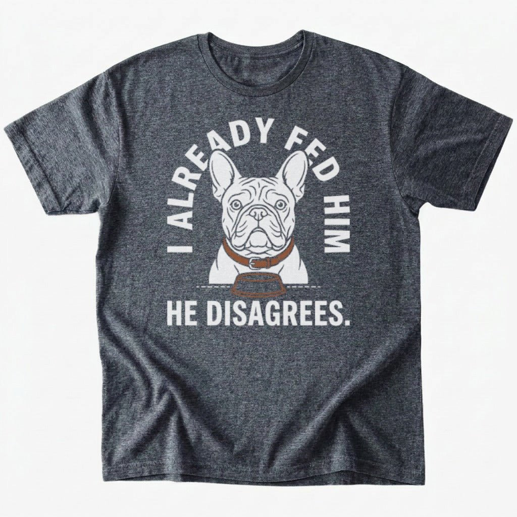 Already fed him T-shirt - Dark Heather - Heartfur