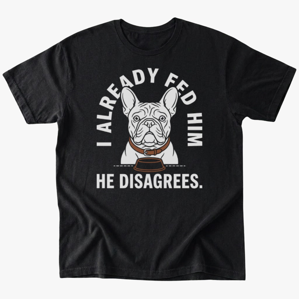 Already fed him T-shirt - Black - Heartfur