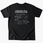 anatomy of a frenchie T-Shirt - Black - Heartfur