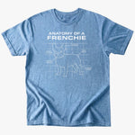 anatomy of a frenchie T-Shirt - Heather Indigo - Heartfur