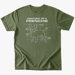 anatomy of a frenchie T-Shirt - Military Green - Heartfur