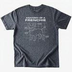 anatomy of a frenchie T-Shirt - Dark Heather - Heartfur