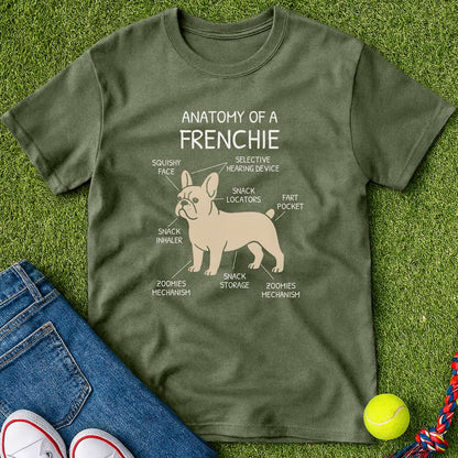 anatomy of a frenchie T-Shirt Military Green / S Heartfur