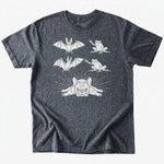 Bat + frog T-shirt - Dark Heather - Heartfur