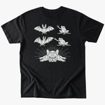 Bat + frog T-shirt - Black - Heartfur