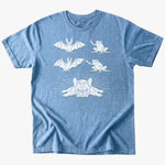 Bat + frog T-shirt - Heather Indigo - Heartfur