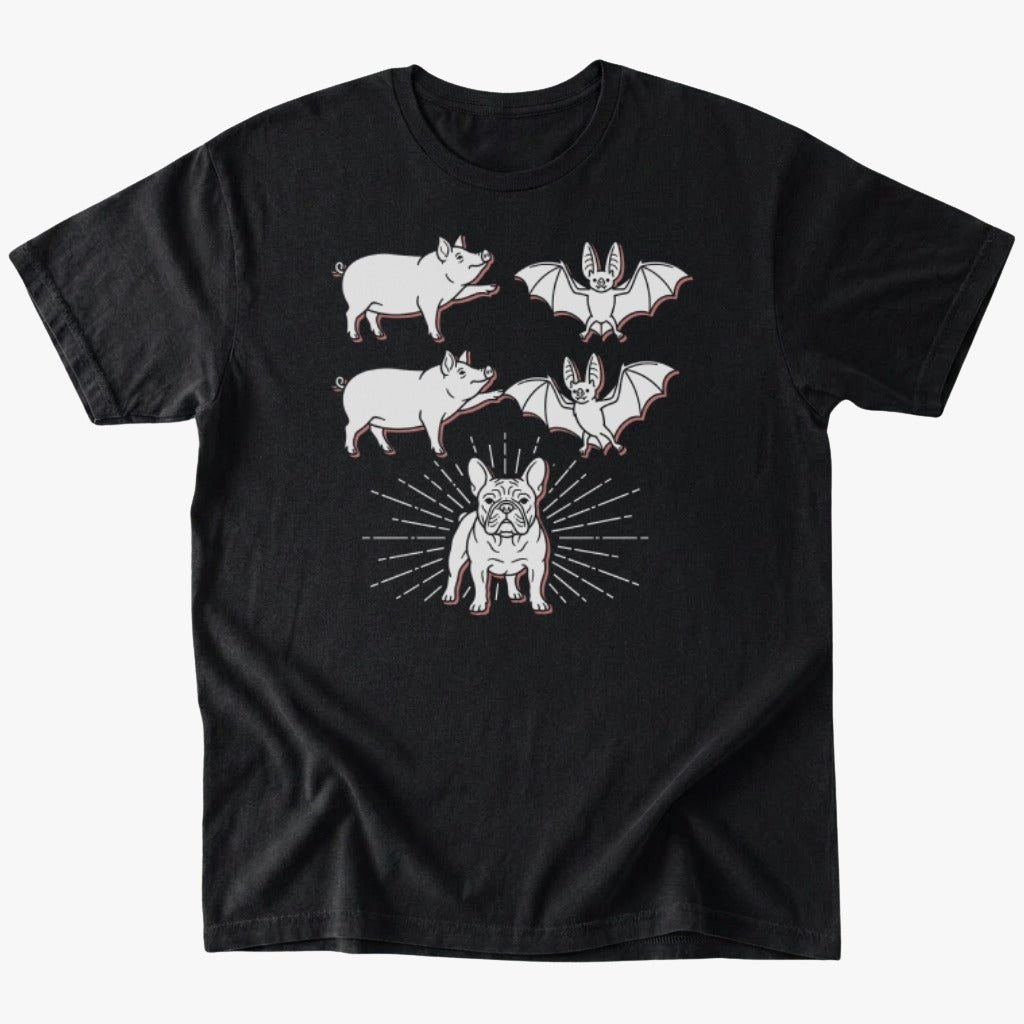 Bat Pig T-Shirt - Black - Heartfur