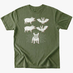 Bat Pig T-Shirt - Military Green - Heartfur