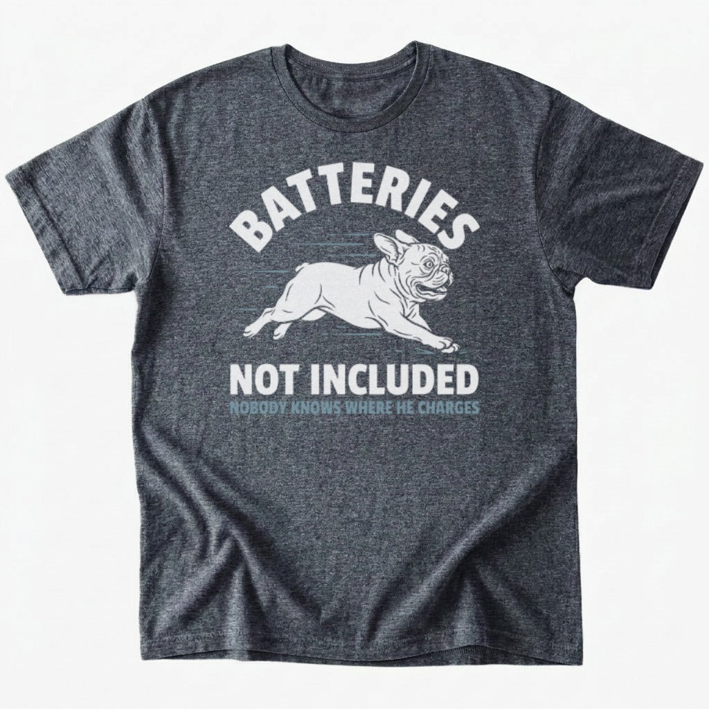 Batteries not included T-shirt - Dark Heather - Heartfur