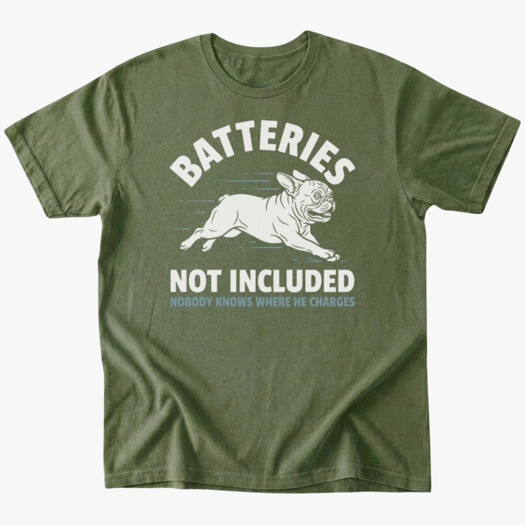 Batteries not included T-shirt - Military Green - Heartfur