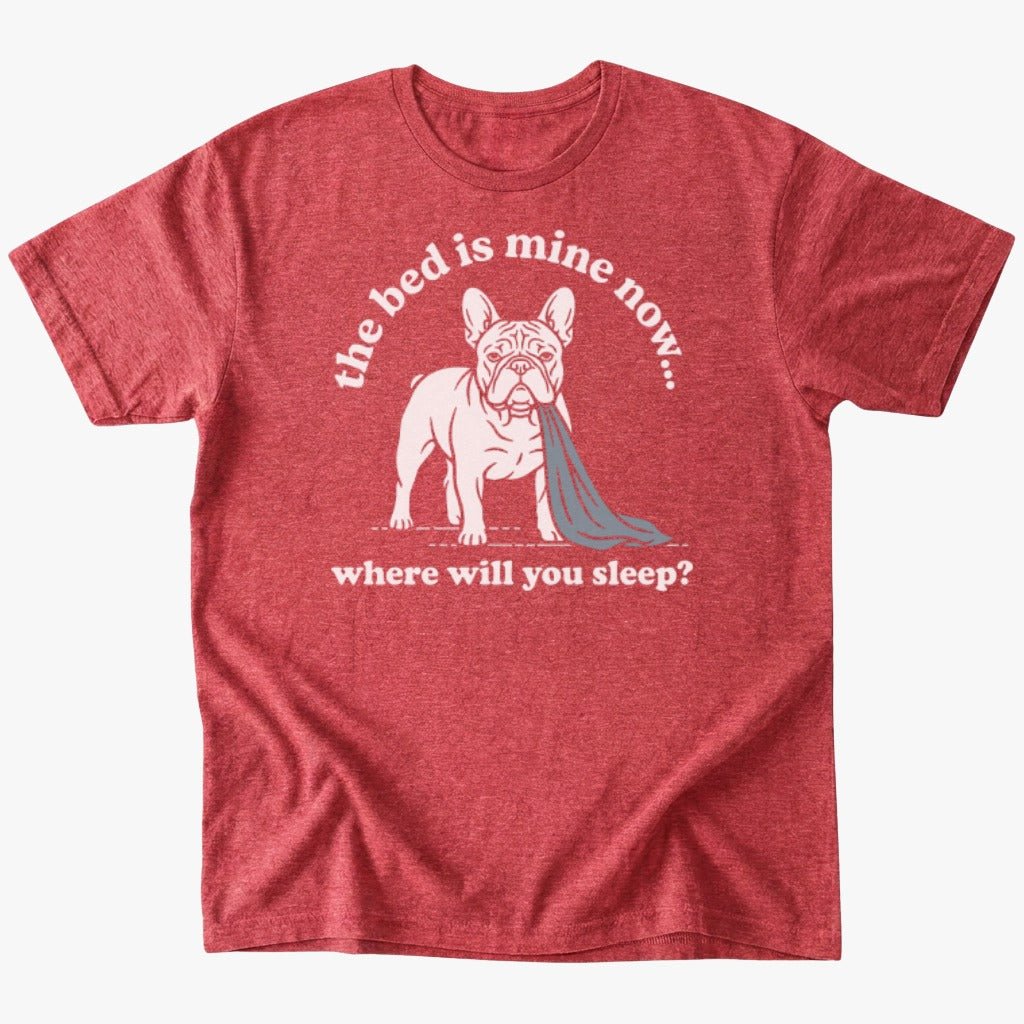 Bed is mine T-shirt - Heather Red - Heartfur