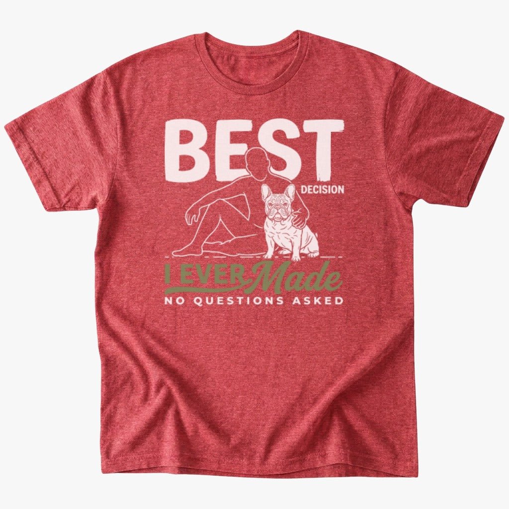 Best decision ever T-shirt - Heather Red - Heartfur
