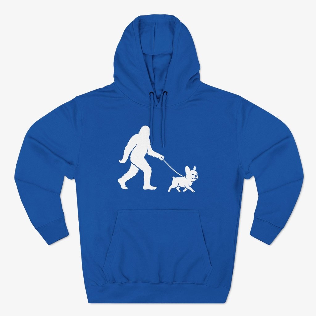 Bigfoot Walking frenchie Hoodie - Royal Blue - Heartfur
