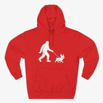 Bigfoot Walking frenchie Hoodie - Red - Heartfur
