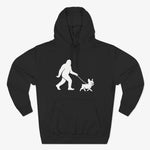Bigfoot Walking frenchie Hoodie - Black - Heartfur